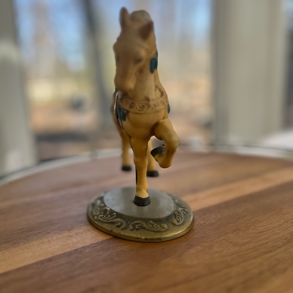 carousel horse Standing Figurine Brass Base Vintage Decor - Picture 2 of 6